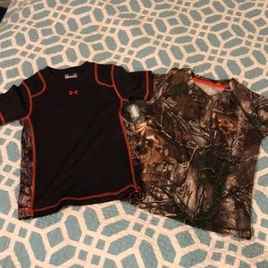 Boys Camo Dry Fit Tops! 4t Under Armor & Carhartt